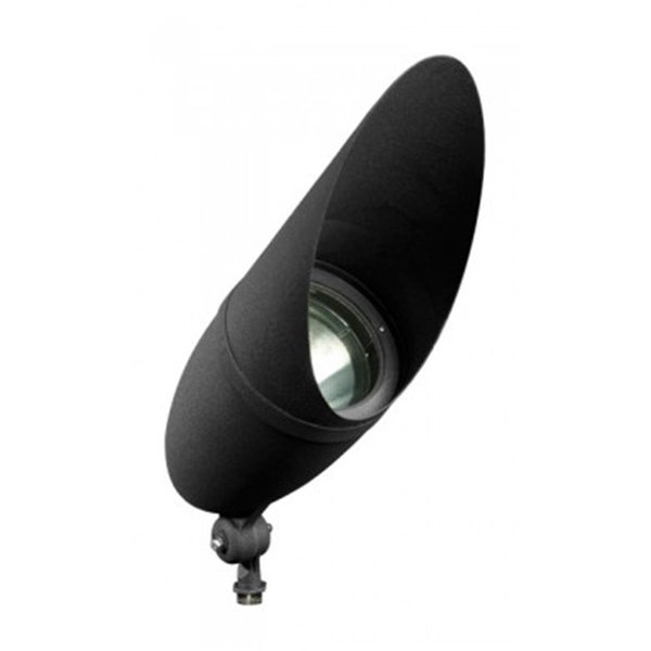 Dabmar Lighting 18W & 120-277V LED Flood PAR38 Hooded Lensed Spot Light Black DPR41-HOOD-LED18F-B